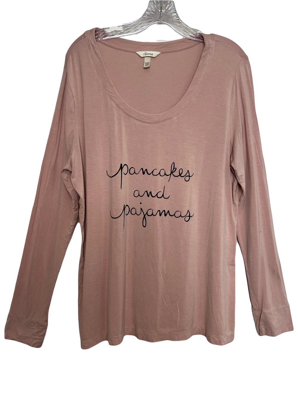 Soma | Pancakes & Pajamas Blush Pink Sleep Tee Shirt, Large